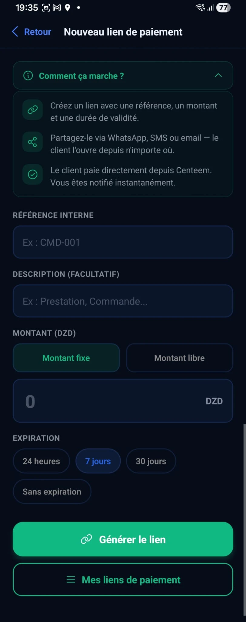 Payment links