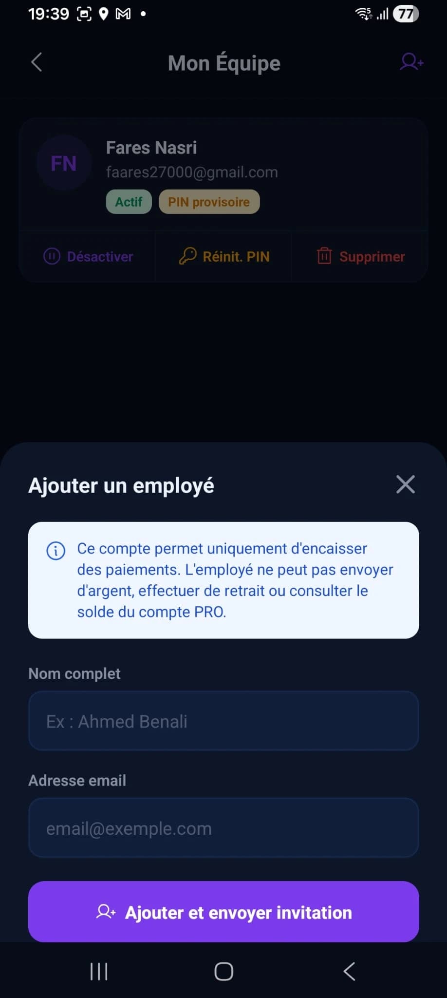 Team accounts