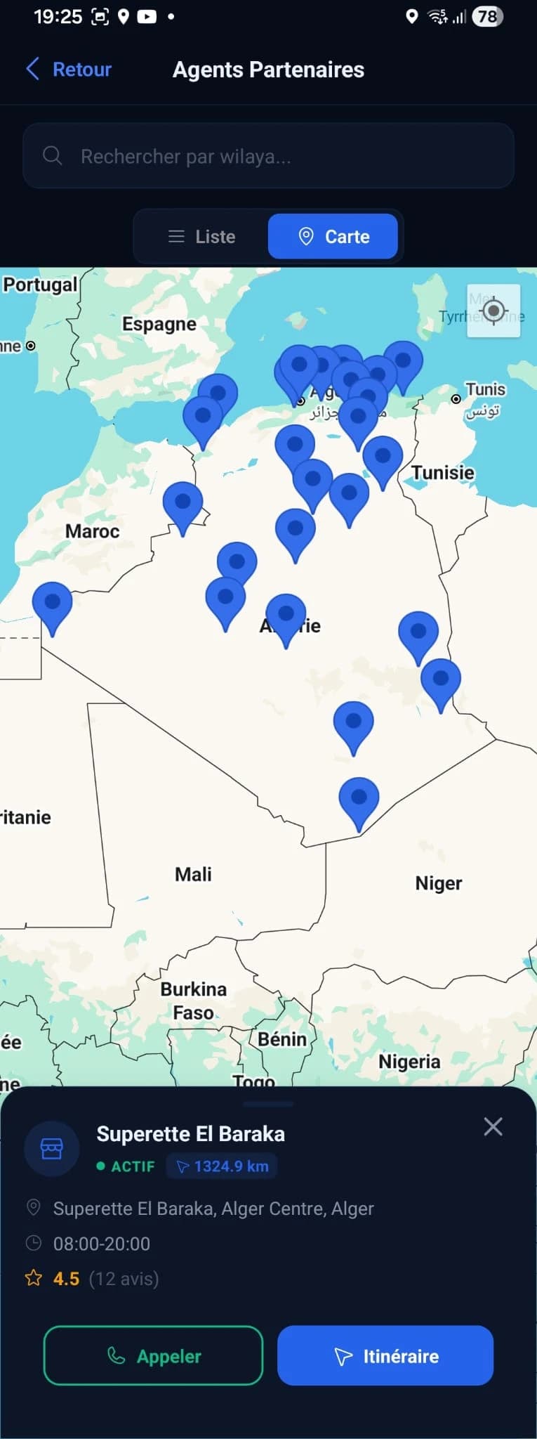 Agent map